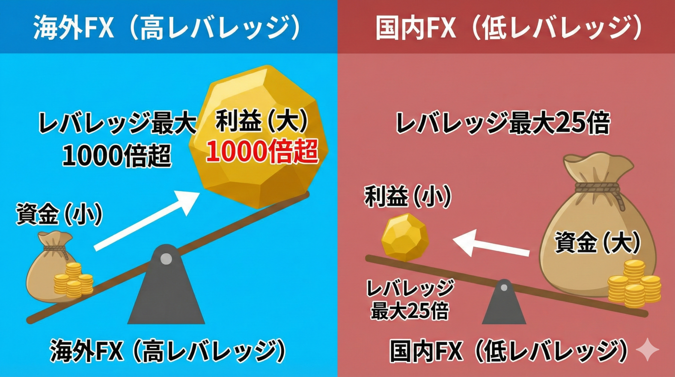 高いレバレッジ